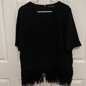 Black Fringe Shirt!!